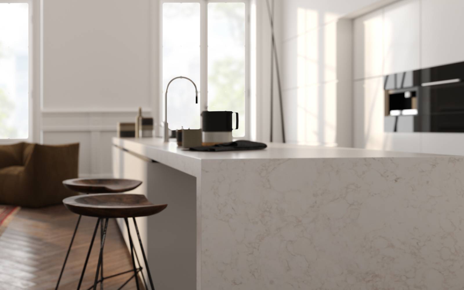 Corian Quartz calacatta novello